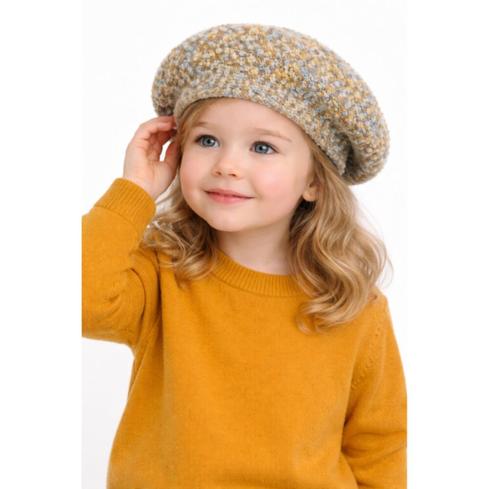 Clayeux Round Textured Beret – Size 4 (kids)